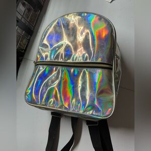 2018 holographic backpack with adjustable straps